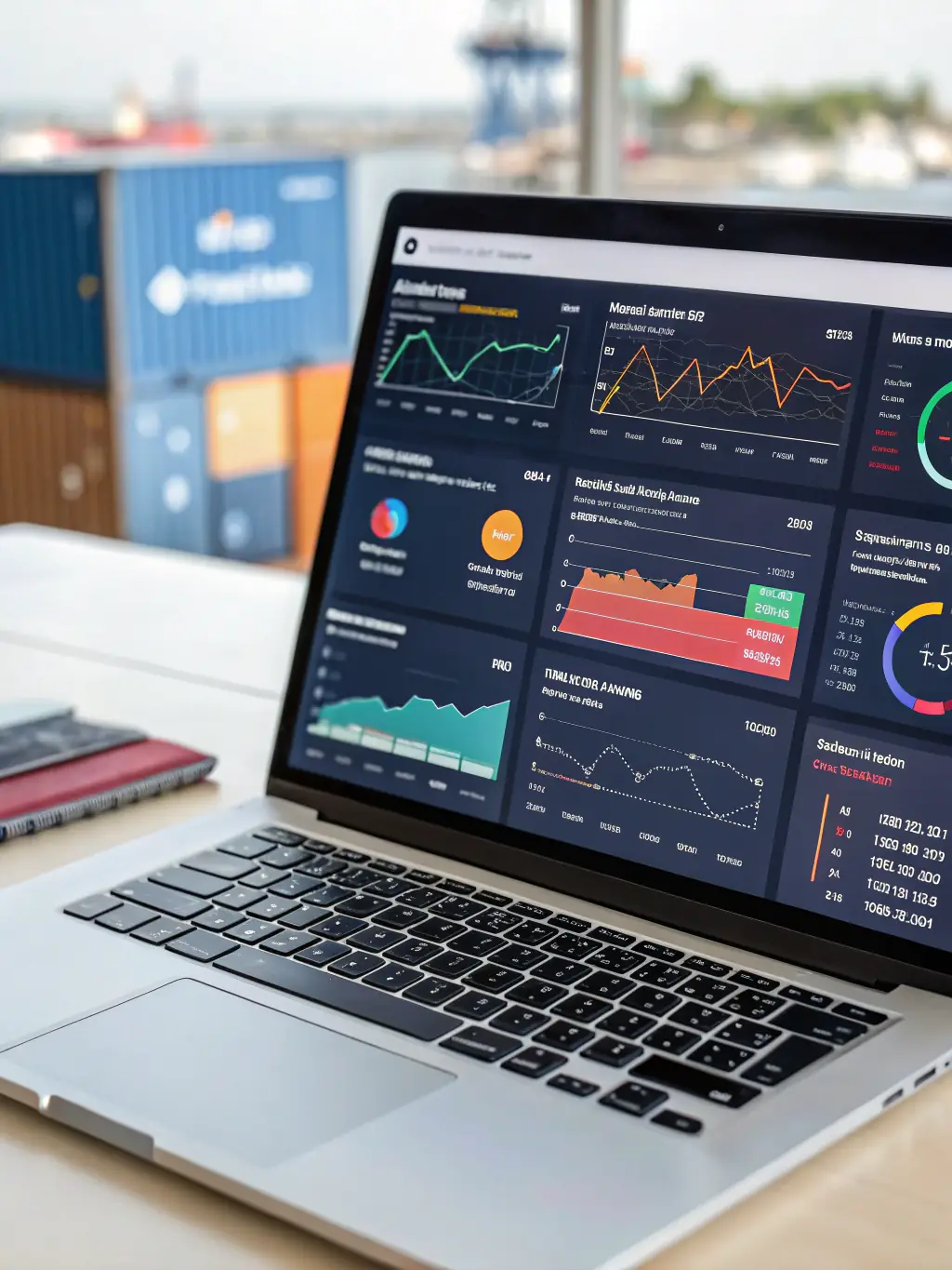 A detailed dashboard displaying key performance indicators for logistics operations, emphasizing data-driven decision-making.